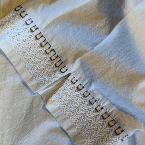 NWT La Rueca White Wide Leg Pull On Cropped Pants - Picture 11 of 12